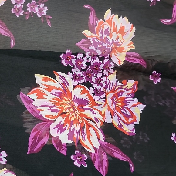 Terra & Sky Floral Kimono Sheer Lightweight, Swim Cover Up Womens 2X - Picture 5 of 5